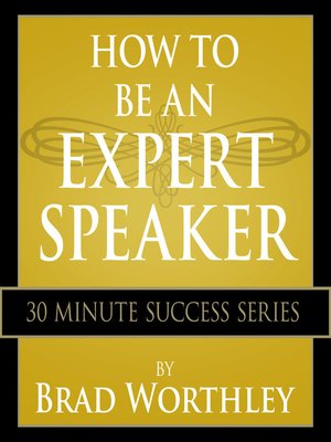 cover image of How to be an Expert Speaker